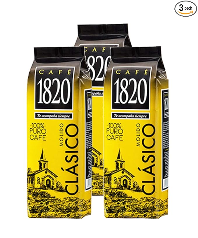 Cafe 1820 Molido - Costa Rica Gourmet Ground Premium Coffee - 4.4 oz / 125 gr - 3 Pack