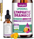 Liposomal Lymphatic Drainage Drops 9-In-1 Lymphatic Drainage Supplements for Detox &amp Cleanse with Echinacea Dandelion Elderberry Burdock Root &amp Cleavers Immune &amp Lymph System Support