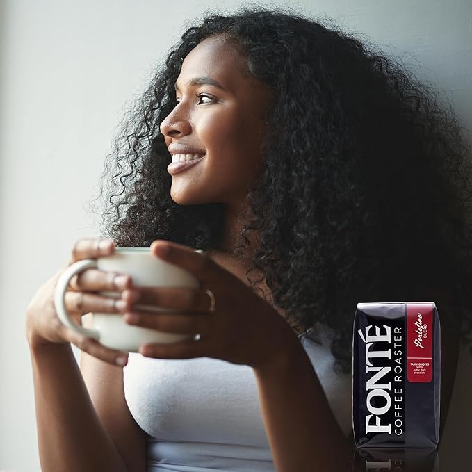 Fonte Coffee Roaster - Whole Bean Coffee - Medium-Dark Fresh Roast - Roasted in Seattle - Single Origin - Herbal Nutty Dark Chocolate - 12 oz - Portofino