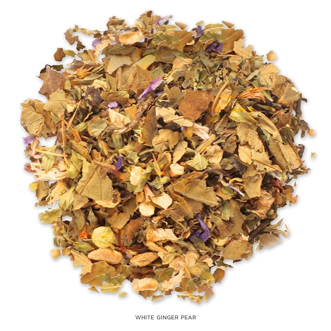 Tea Forte Premium Loose Leaf Tea Blend Resealable 1 Pound Bag Makes 160-175 Cups White Ginger Pear Tea