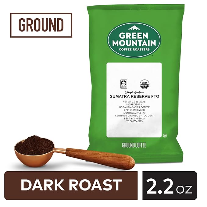 Green Mountain Coffee Roasters Sumatra Reserve FTO Keurig Fractional Packs 50 Count 2.2 oz