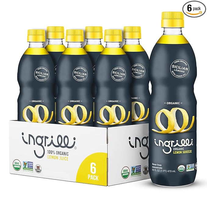 Ingrilli Organic Lemon Squeeze 16 Fl Oz Bottle (Pack of 6)