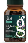 Gaia Herbs Holy Basil Leaf - Traditionally Used to Support Stress Response - Adaptogenic Ayurvedic Herb* - 120 Vegan Liquid Phyto-Caps (60 Servings)