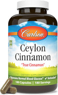 Carlson - Ceylon Cinnamon Cinnamon Supplements 500 mg Cinnamon Extract Pills Ceylon Cinnamon Capsules 180 capsules