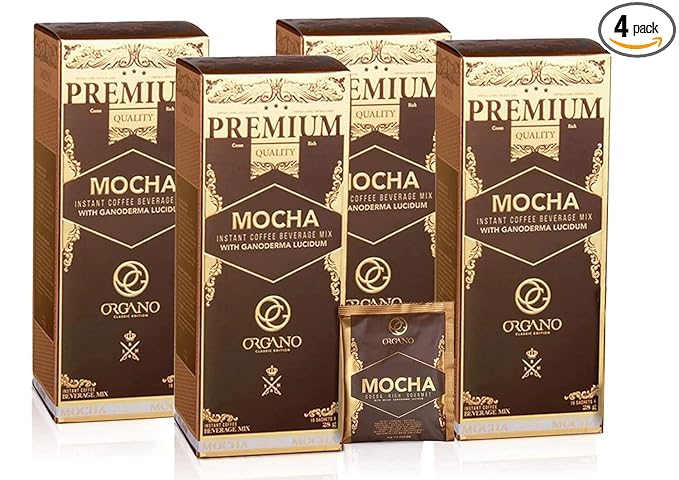 4 Boxes ORGANO Gourmet Cafe Mocha (60 sachets)