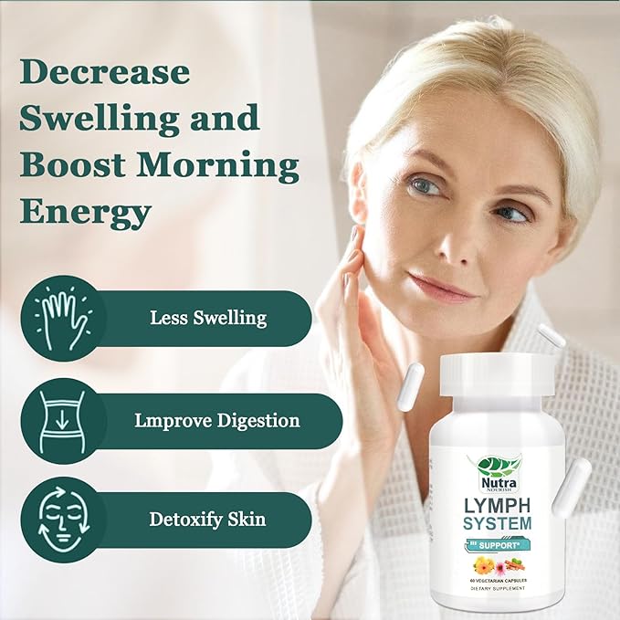 Lymphatic Drainage Supplements with DandelionEchinacea &amp Bromelain Extracts Lymph System Support for Men and Women - Cleanses Lymphatic 120 Count Bottles (2)