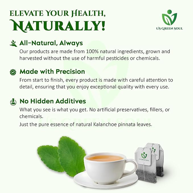 Kalanchoe Pinnata Leaves Tea Bags 50 Tea Bags Healthy Organic Leaves Herbal Tea