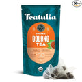 Teatulia Organic Oolong Tea Bags (50 Pyramid Sachet Teabags) Whole Leaf Tea. 100% Compostable And Sustainably Grown In Bangladesh. Best Oolong Tea