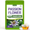 Herbmood Passion Flower (Pasiflora) Tea Bags Natural Lemon Balm Poria Cocos Herbal Tea for Relaxation Support Sleep Support 30 bags