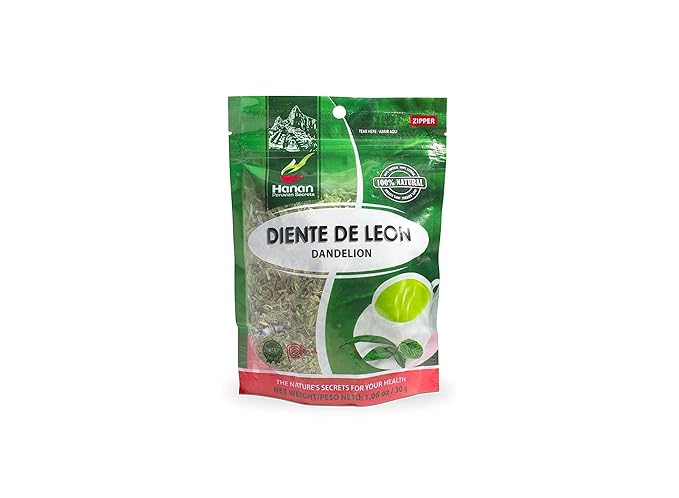 Hanan Peruvian Secrets Diente De Leon Herbal Tea | 100% Natural Dandelion Leaves | 1.06oz / 30g | Naturally Supports Healthy Digestion | Soothes Occasional Stomach Discomfort -3 Pack