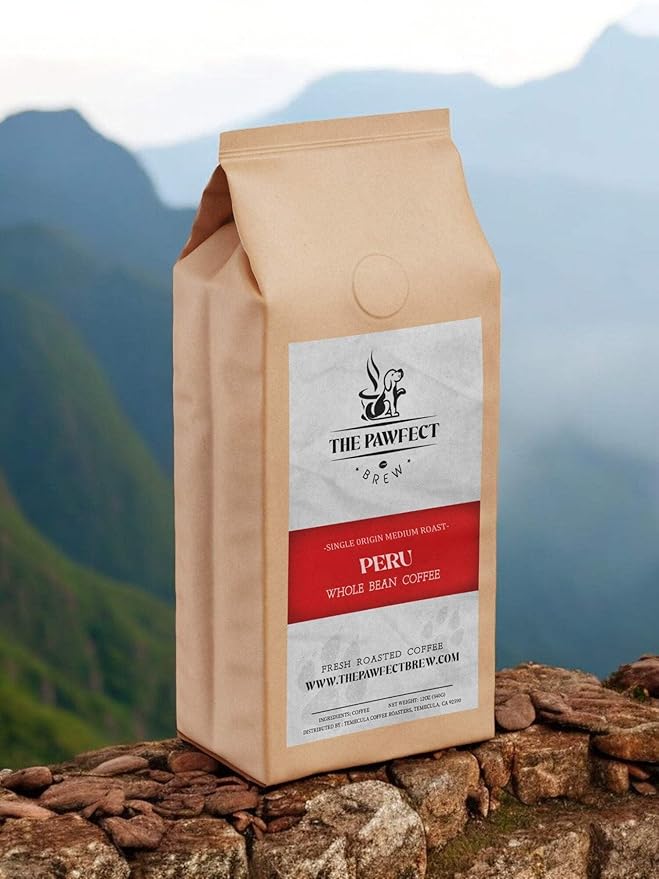 Dog Lover’s Coffee – Peru Single Origin Coffee | Medium Roast Specialty Grade | Chocolate &amp Citrus Notes | Drip Grind 12oz
