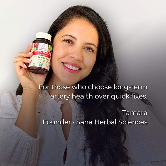 Artery Plaque Removal Formula | 4-Element All-Natural Supplement to Support Blood Pressure Healthy Cholesterol and Heart Rhythm | 90 Easy-to-Swallow Capsules | by Sana Herbal