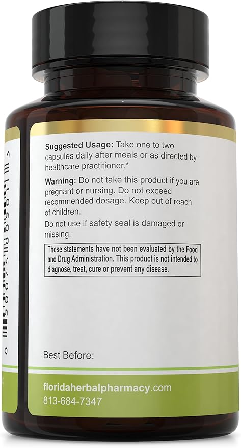 Florida Herbal Pharmacy Kiwi Fruit Extract Supplement Capsules 10:1 (120 Capsules) Two Months Supply