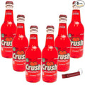 Crush Strawberry Soda | One of Crush’s Popular Soda Flavors | Real Cane Sugar | Caffeine Free | 12 oz Glass Bottles with Crazy Soda Pop Bottle Opener (6 Pack)