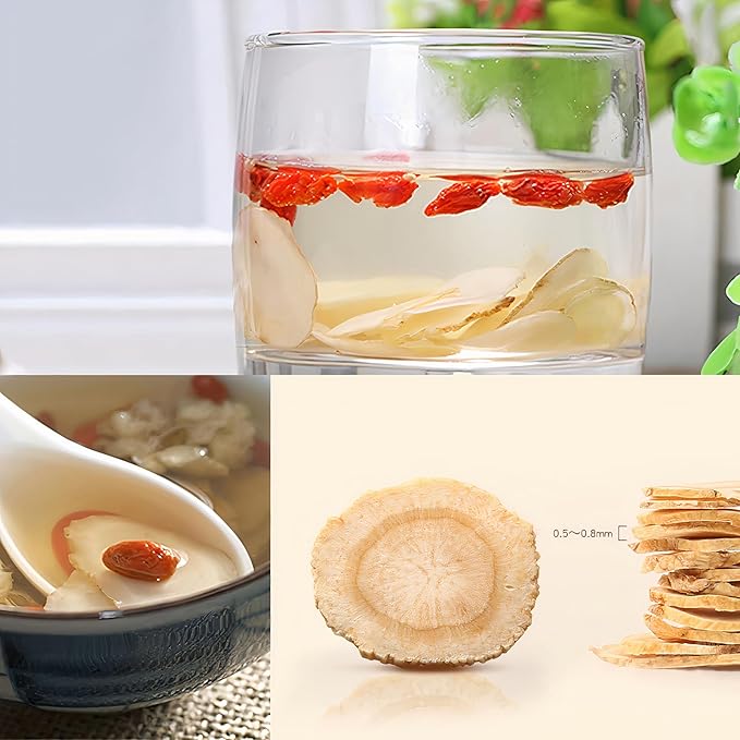 2 Bags of American Ginseng Slices (4oz/Bag) 西洋参/花旗参 Panax Ginseng. Boosts Body Immunity Energy &amp Stamina for Man &amp Women