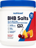 Nutricost BHB Salts Drink Mix (30 Servings Fruit Punch Flavored) (5G BHB Per Serving) - 0G Total Sugars Vegetarian Product