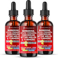 Berberine with Ceylon Cinnamon Supplement Liquid Drops + Bitter Melon Extract Glucomannan Gymnema Chromium Turmeric Panax Ginseng Moringa- 6 OZ