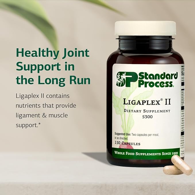 Standard Process Ligaplex II - Joint &amp Bone Support - Manganese Supplement with Vitamin B12 A &amp D - Skeletal System &amp Joint Support Supplement - 150 Capsules