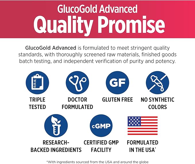 DOCTORS' PREFERRED Berberine with Cinnamon and Chromium GlucoGold Advanced 1000mg 90 Tablets (Pack of 2)