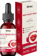 Liposomal Red Yeast Rice with Coq10 Liquid Drops Red Rice Yeast for Cholesterol Health Immune &amp Heart Support with Biotin Bromelain &amp Vitamins 2 FL OZ