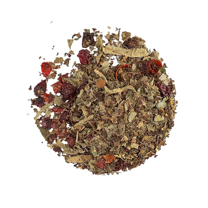 Organic Positively Tea Company Herbal Tea Refreshing Botanical Blend with Tulsi Spearmint &amp Rosehips Loose Leaf 16 Ounce