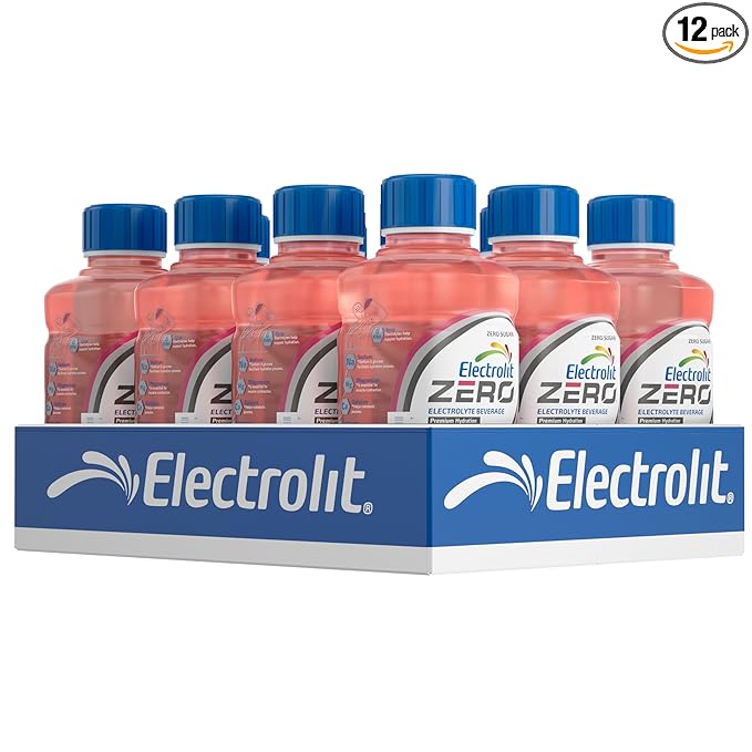 Electrolit Zero Electrolyte Beverage Strawberry-Banana 21 Fl Oz bottle (Pack of 12)