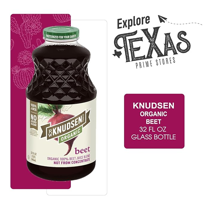 R.W. Knudsen Organic 2-Pack Organic Beet Fruit Juice 100% USDA Organic 32 fl oz Glass Bottle + 1 Utility Freebie by Lavinia