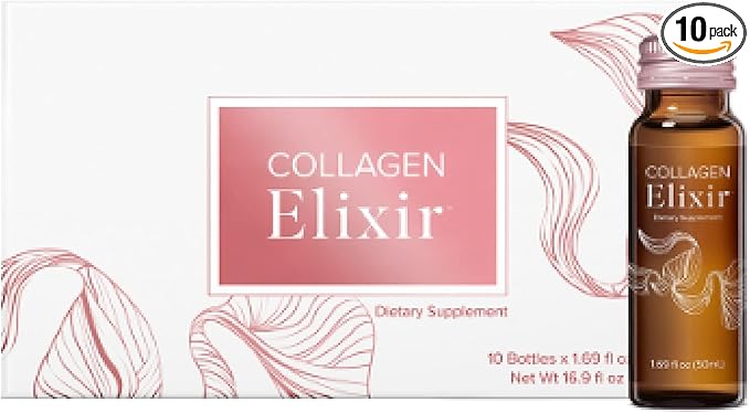 Isagenix Collagen Elixir - Drink with Marine Collagen Peptides - Support a Youthful Appearance with Vitamin C Zinc &amp Biotin - 50 mL