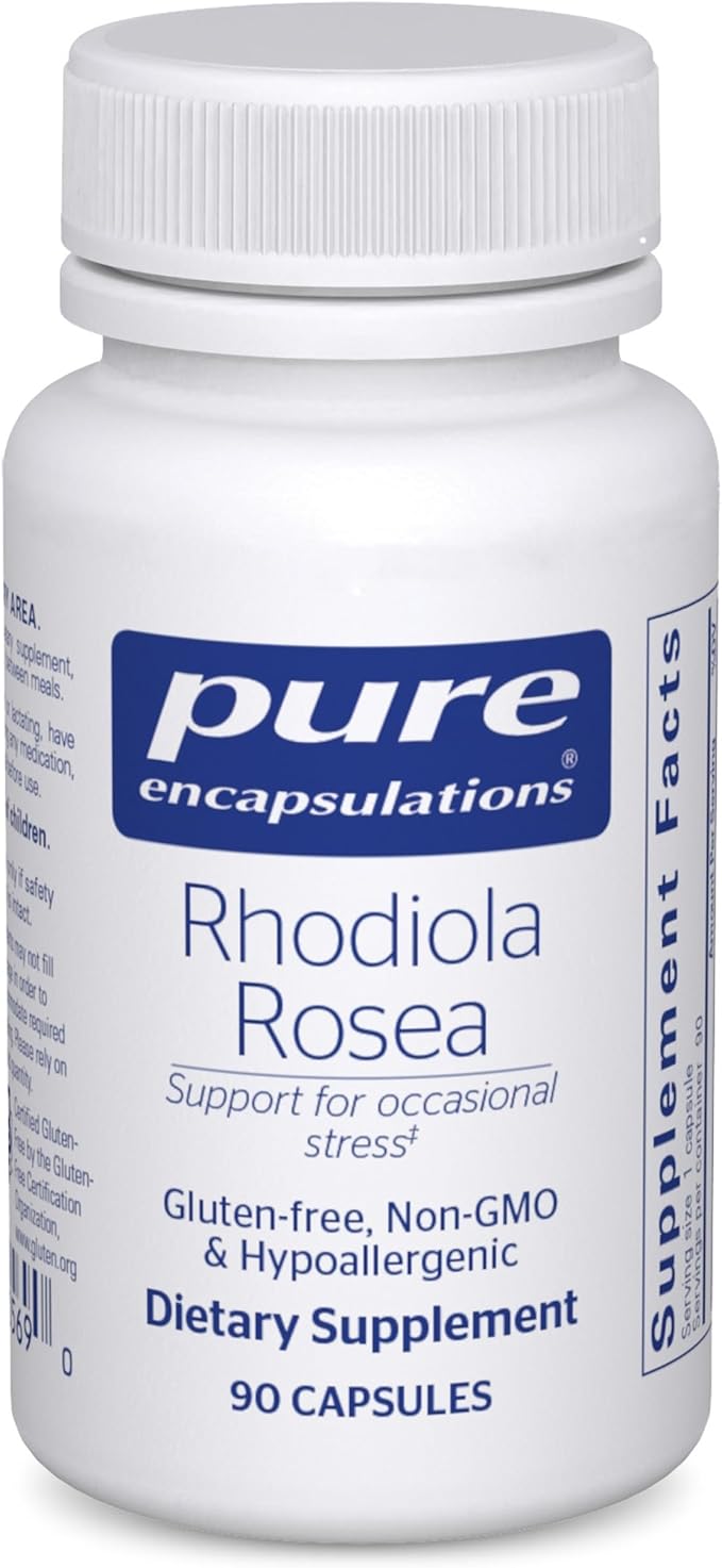 Pure Encapsulations Rhodiola Rosea - for Occasional Stress Endurance &amp Fatigue Relief* - with Adaptogens - Gluten Free &amp Vegan - 90 Capsules
