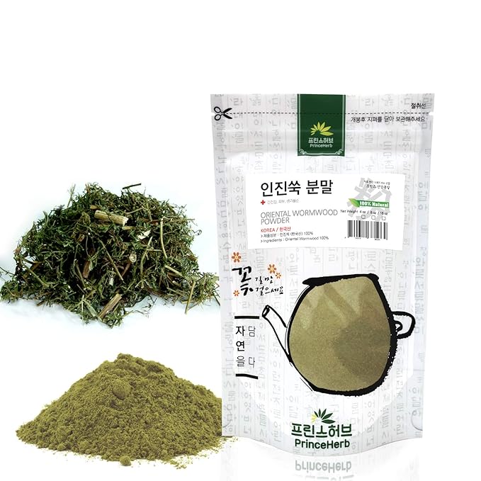 [Medicinal Herbal Powder] 100% Natural Oriental Wormwood Powder (Mugwort) / 인진쑥 분말 (4 oz)