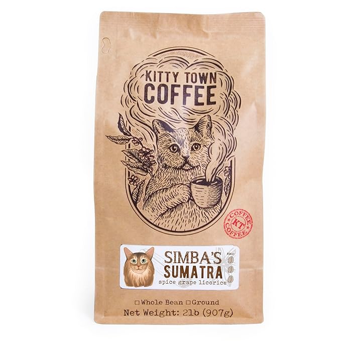 Kitty Town Coffee: Simba's Sumatra 2lb Whole Bean