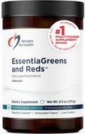 Designs for Health EssentiaGreens and Reds (Unflavored 30 Servings) Vegan Superfood Powder with Spirulina Kale Apple &amp More for Daily Nutrition and Digestive Health