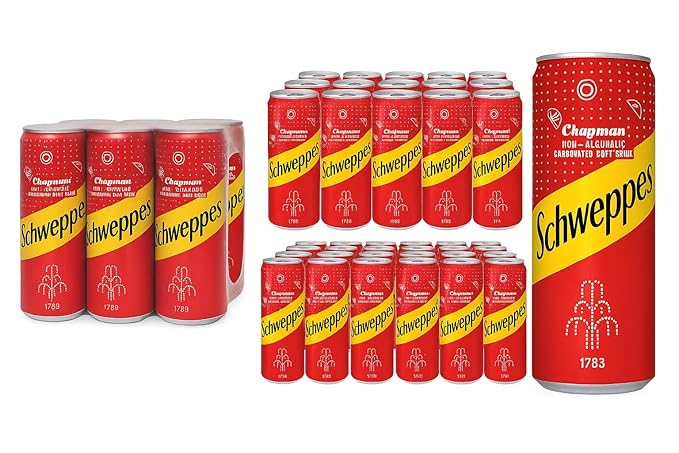 Schweppes Chapman Non-Alcoholic Carbonated Soft Drink 330ml - Pack of 24