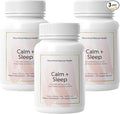 Nourished Natural Health Calm + Sleep – Relaxation &amp Melatonin-Free Sleep Supplement for Women Cortisol Support with Ashwagandha L-Theanine Magnesium &amp Valerian Root – Vegan &amp Non-GMO1