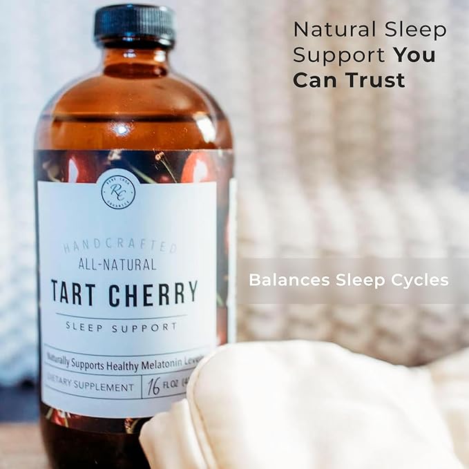 Rowe Casa Organics Tart Cherry Organic Sleep Support with Valerian Root Supports Sleep Cycle Regulation and Muscle Recovery (16 Fl Ounces)