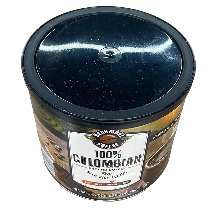 100% Colombian Ground Coffee Medium-Dark Roast Deep Rich Flavor 24.2 oz