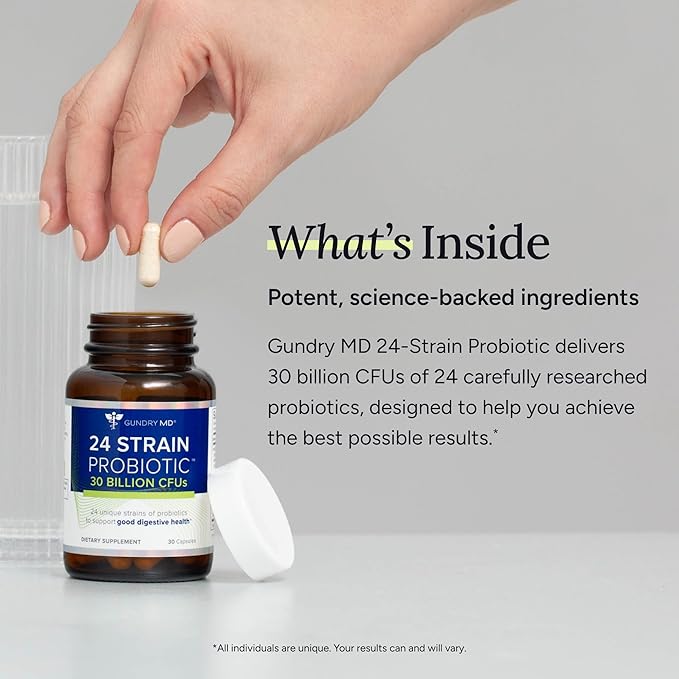 Gundry MD® 24 Strain Probiotic with 30 Billion CFUs 30 Count