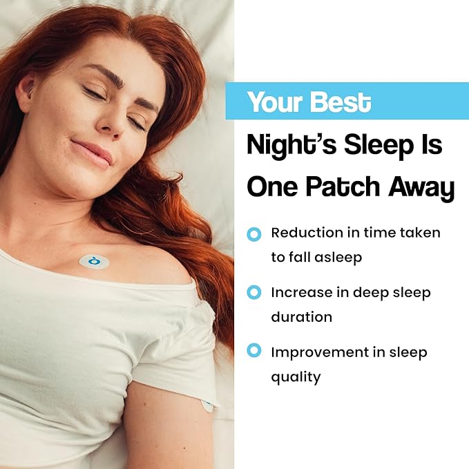 Natural Melatonin-Free Herbal Sleep Patches for Adults - No Added Hormones - 8-Hour Time-Release Formula - Ashwagandha Magnesium Passionflower Valerian Root Lemon Balm &amp Chamomile