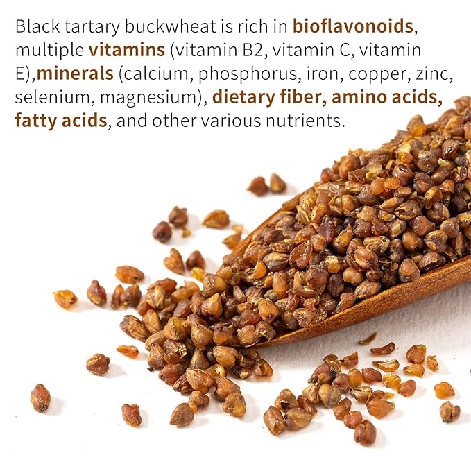 Wanhua Hall Black Buckwheat Tea 540g/19oz Herbal Tea Roasted Buckwheat Pure Natural No Additive Organic Tea Caffeine Free黑苦荞 苦荞茶