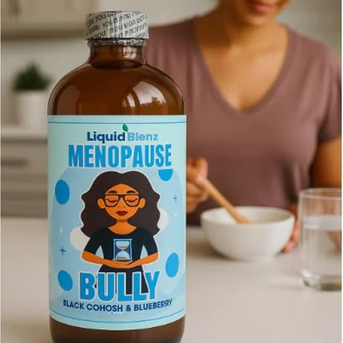 Menopause Bully | Herbal Supplement for Natural Support | Helps Ease Menopause Symptoms &amp Promote Balance | 32 Oz