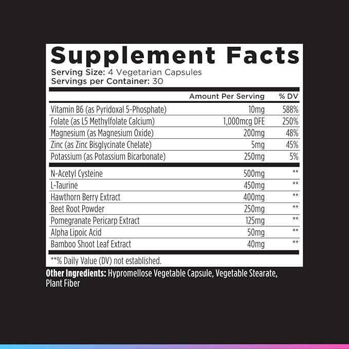 Livingood Daily Blood Pressure Support Heart Health Supplement for Men &amp Women with Beet Root Pomegranate Hawthorn Magnesium &amp Taurine Cardiovascular Support Formula Vegan 120 Capsules