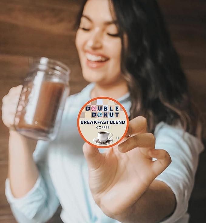 Double Donut Coffee Breakfast Blend Coffee Pods Light Roast Coffee in Recyclable Single-Serve Pods for Keurig K Cups Brewer Machines 72 Count Bulk Pack original version