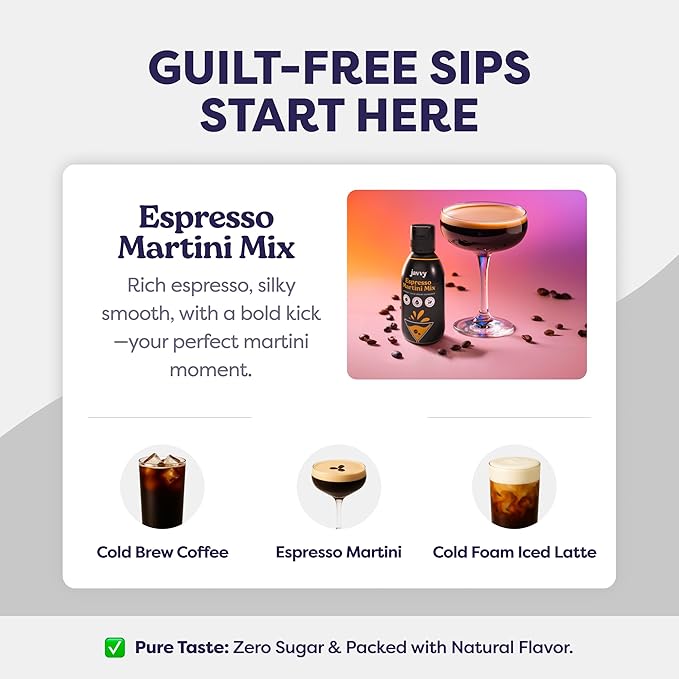 Coffee Concentrate - Limited Release Flavors - Espresso Cocktail Mix Perfect for Mocktail Instant Cold Brew Espresso with Zero Sugar 35 Servings - Espresso Martini Mix