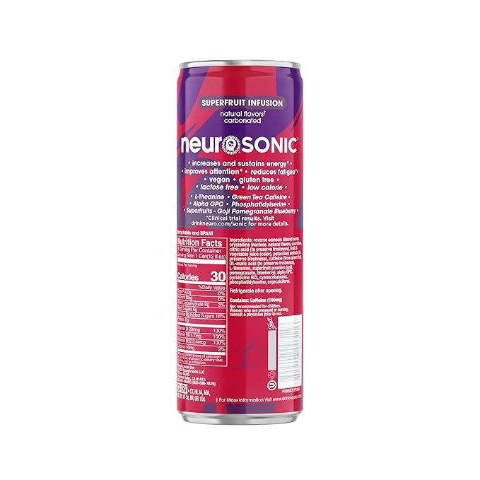 Neuro Sonic Superfruit Infusion 12 Fl Oz Can (Pack of 12)