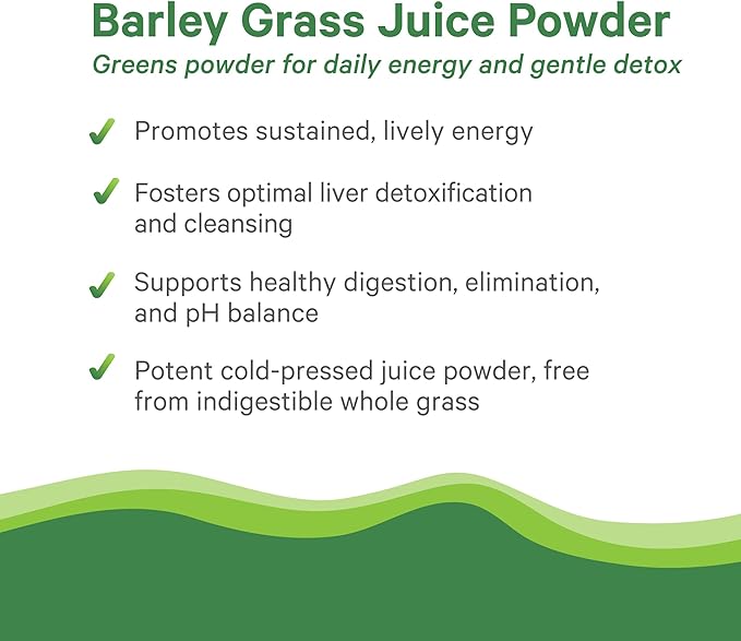 PURE SYNERGY Organic Barley Grass Juice Powder | Chlorophyll-Rich Greens Powder | Organic Cold-Pressed Barley Grass Juice | for Energy Detox and Digestion Support (5.3 oz.)