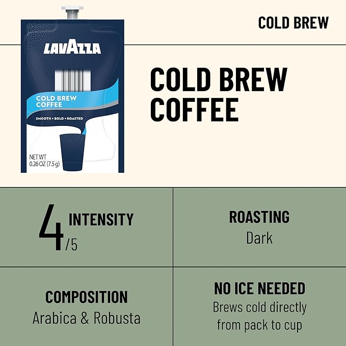 Flavia Lavazza Cold Brew Coffee Freshpacks works only with Flavia Brewers (Case of 80)