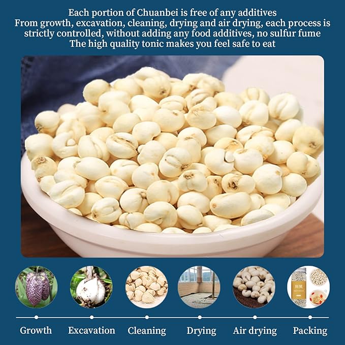 Hee Creek Bulbus Fritillariae Cirrhosae 200g/7.05oz Chuan Bei Chuan Bei Mu Soup ingredients Cook with pear川贝 川贝母