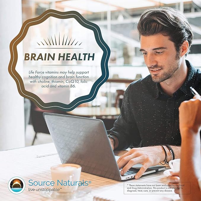 Source Naturals Life Force Multiple Daily Multivitamin High Potency Essential Vitamins Minerals Antioxidants &amp Nutrients - Energy &amp Immune Boost - 90 Tablets