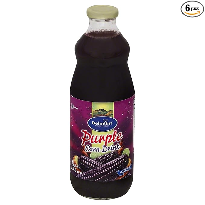 Belmont Purple Corn Drink No Preservatives No Artificial Colors 1 Liter (Pack Of 6)