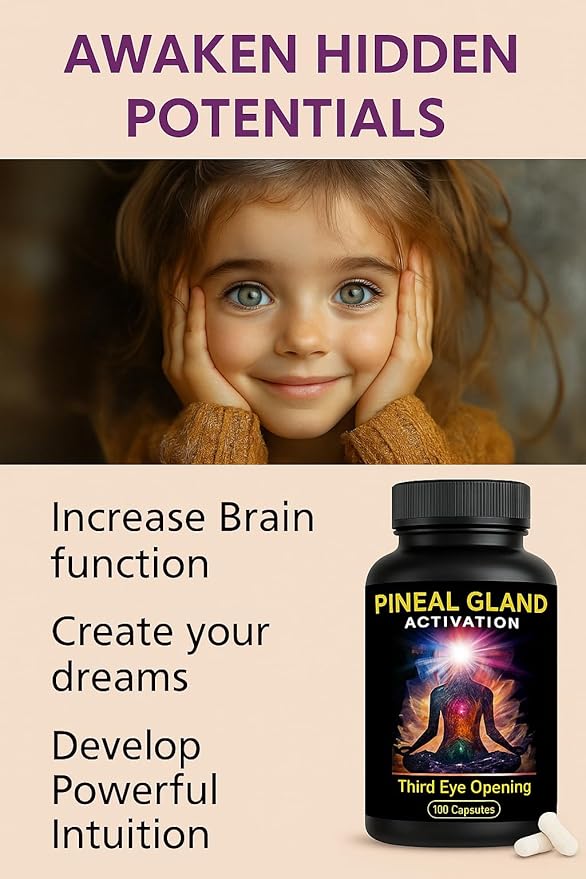 Pineal Gland Activation Supplement - Supports Decalcification Third Eye Awakening Intuition and Mental Clarity - 100 Vegan Capsules